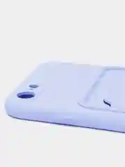 Лавандовый чехлы Iphone c кармашком для карт