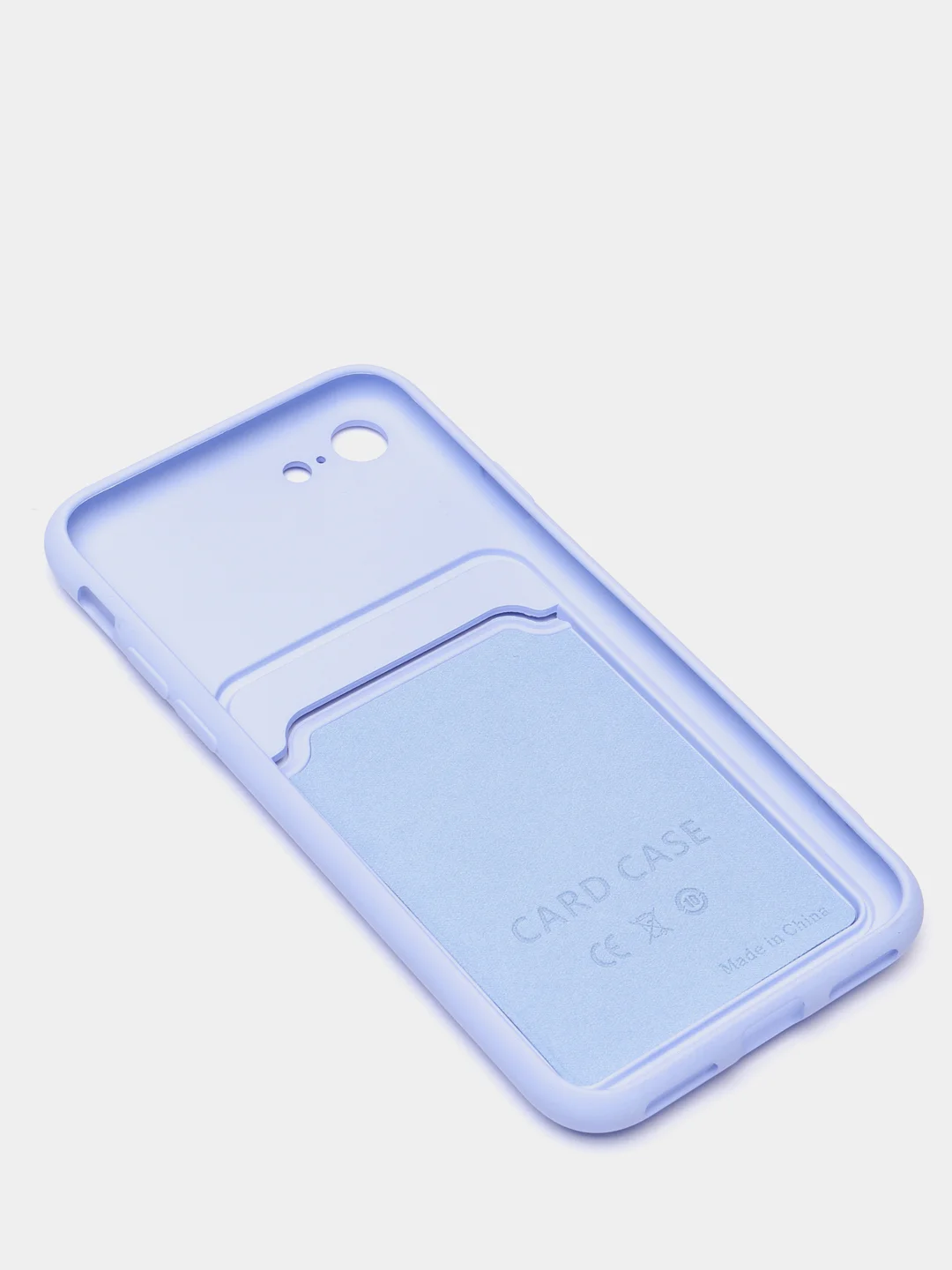 Лавандовый чехлы Iphone c кармашком для карт