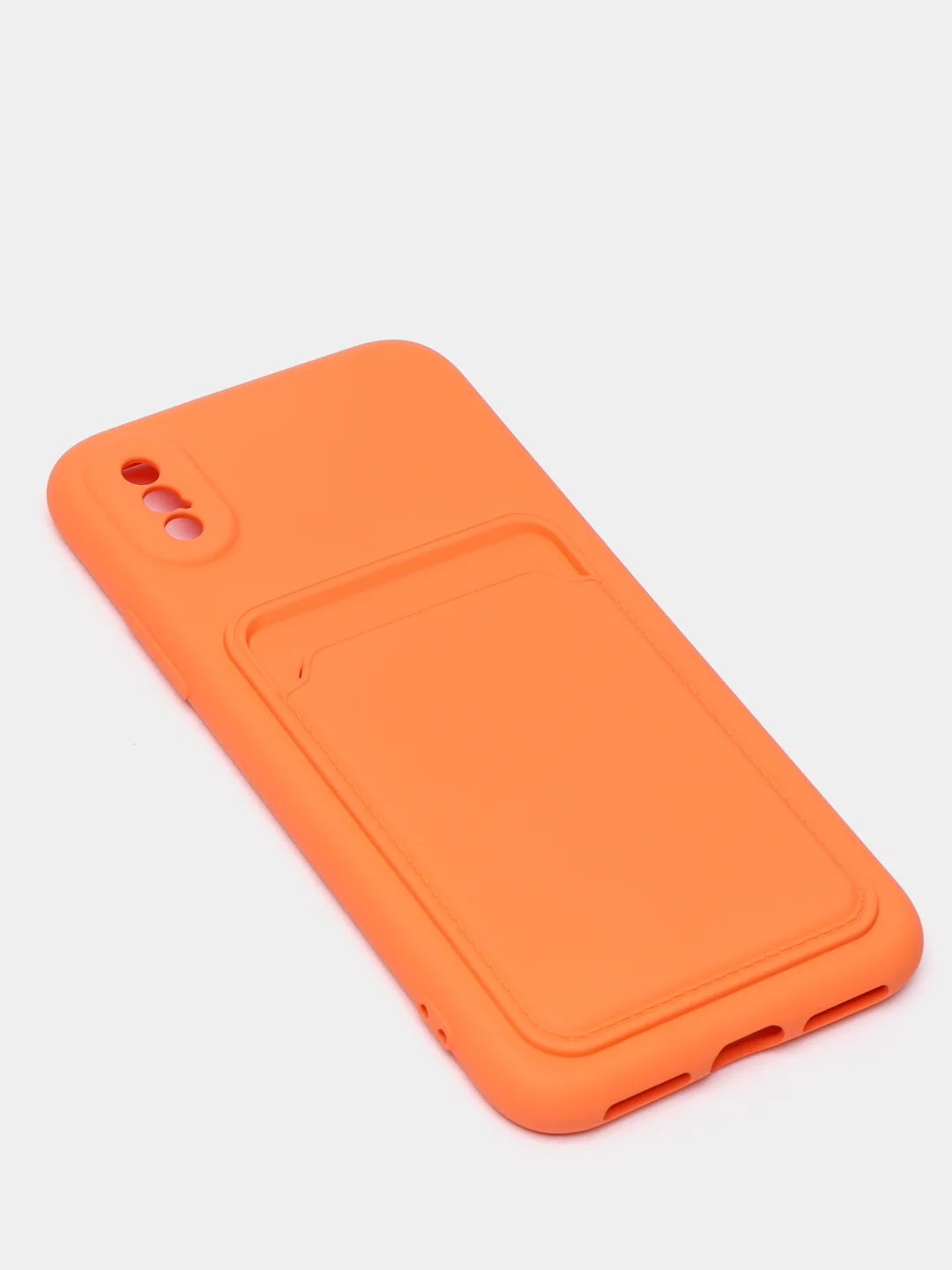 Оранжевый чехлы Iphone c кармашком для карт