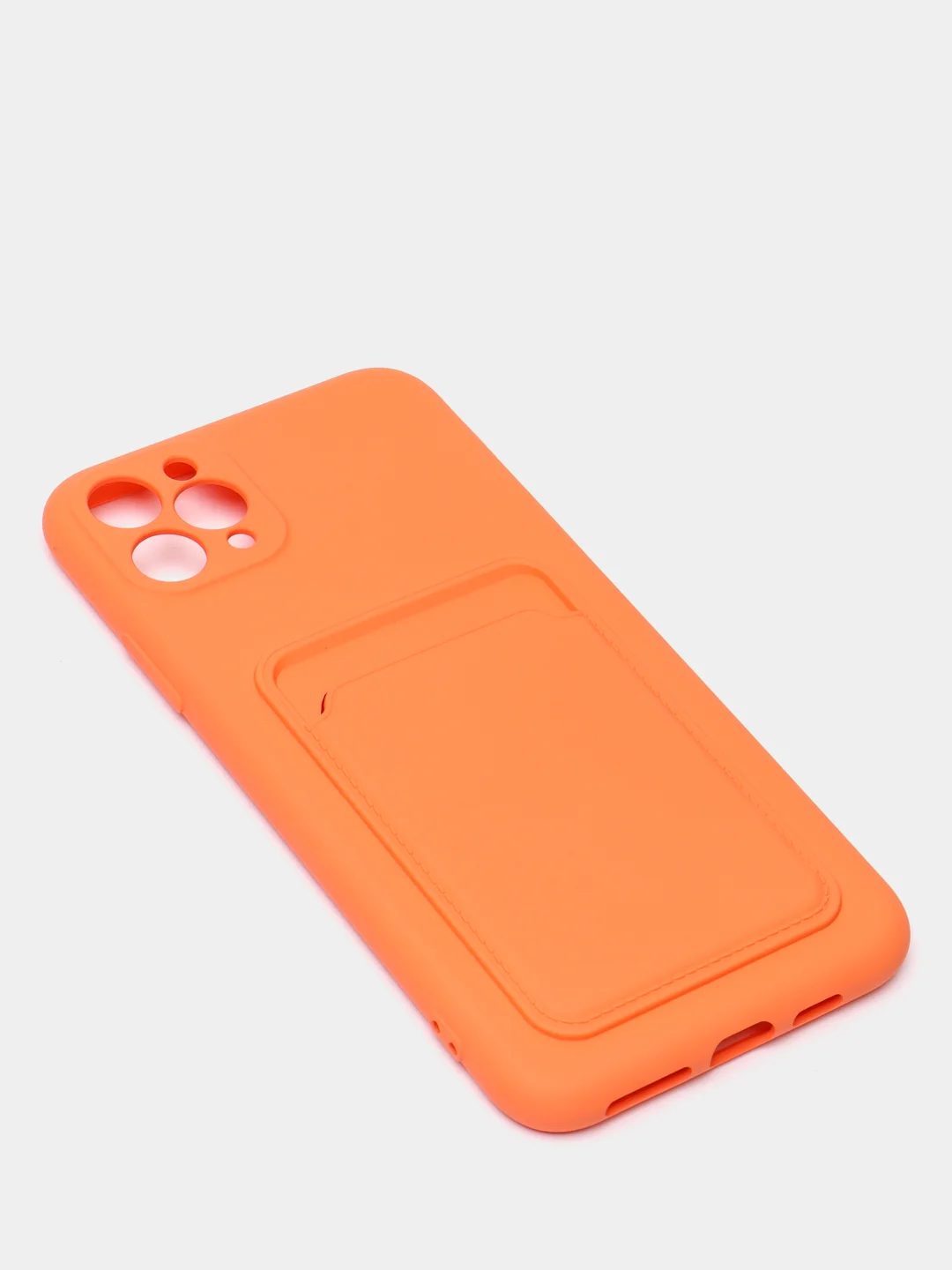 Оранжевый чехлы Iphone c кармашком для карт