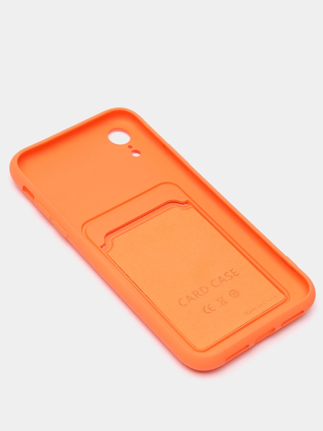 Оранжевый чехлы Iphone c кармашком для карт