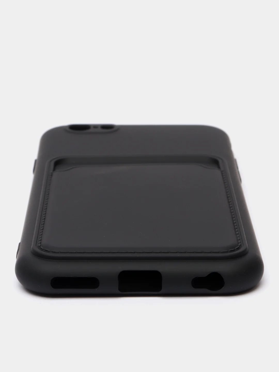 Черный чехлы Iphone c кармашком для карт