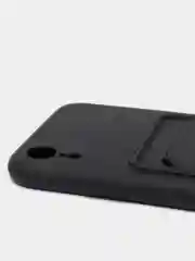 Черный чехлы Iphone c кармашком для карт