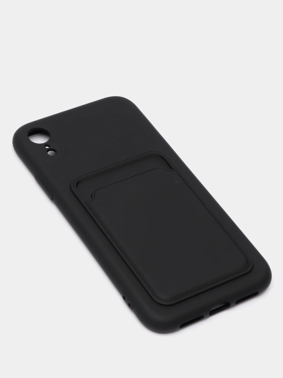 Черный чехлы Iphone c кармашком для карт