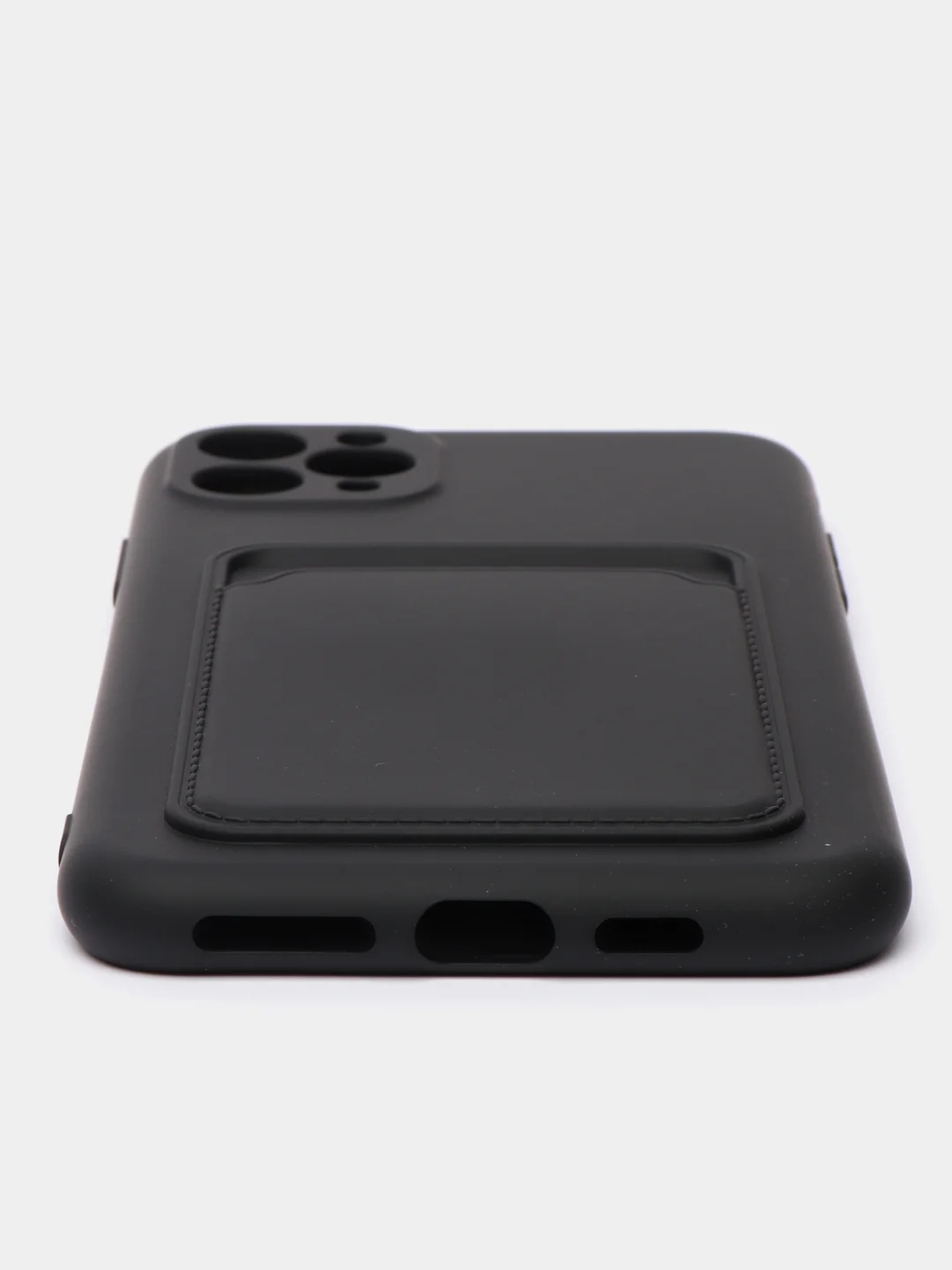 Черный чехлы Iphone c кармашком для карт