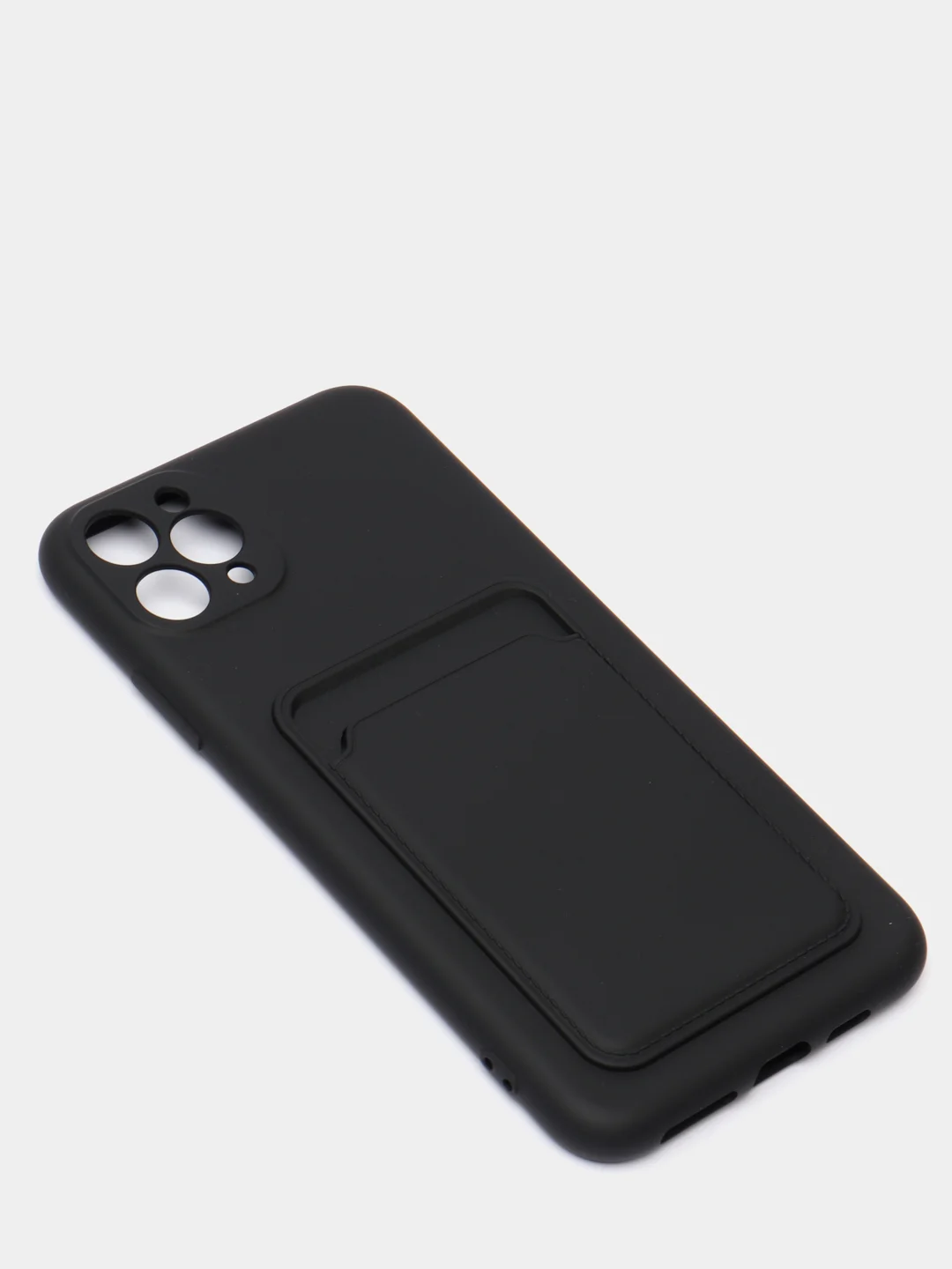 Черный чехлы Iphone c кармашком для карт