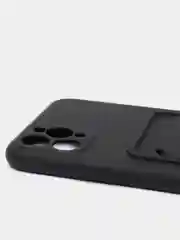 Черный чехлы Iphone c кармашком для карт