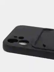 Черный чехлы Iphone c кармашком для карт