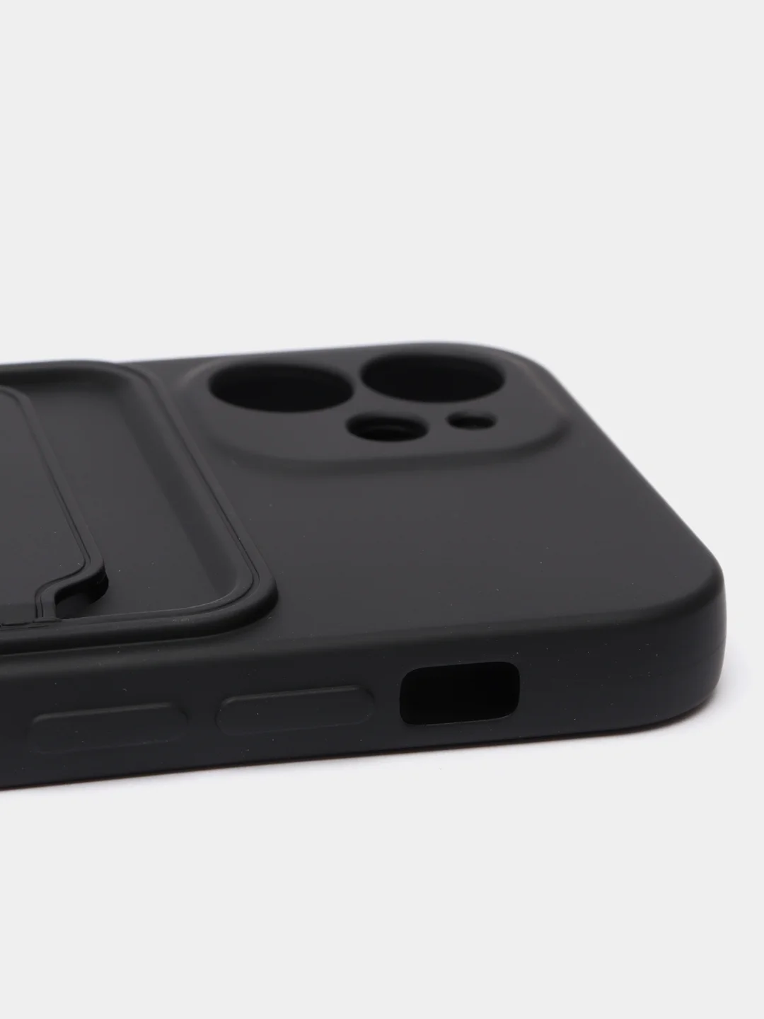 Черный чехлы Iphone c кармашком для карт