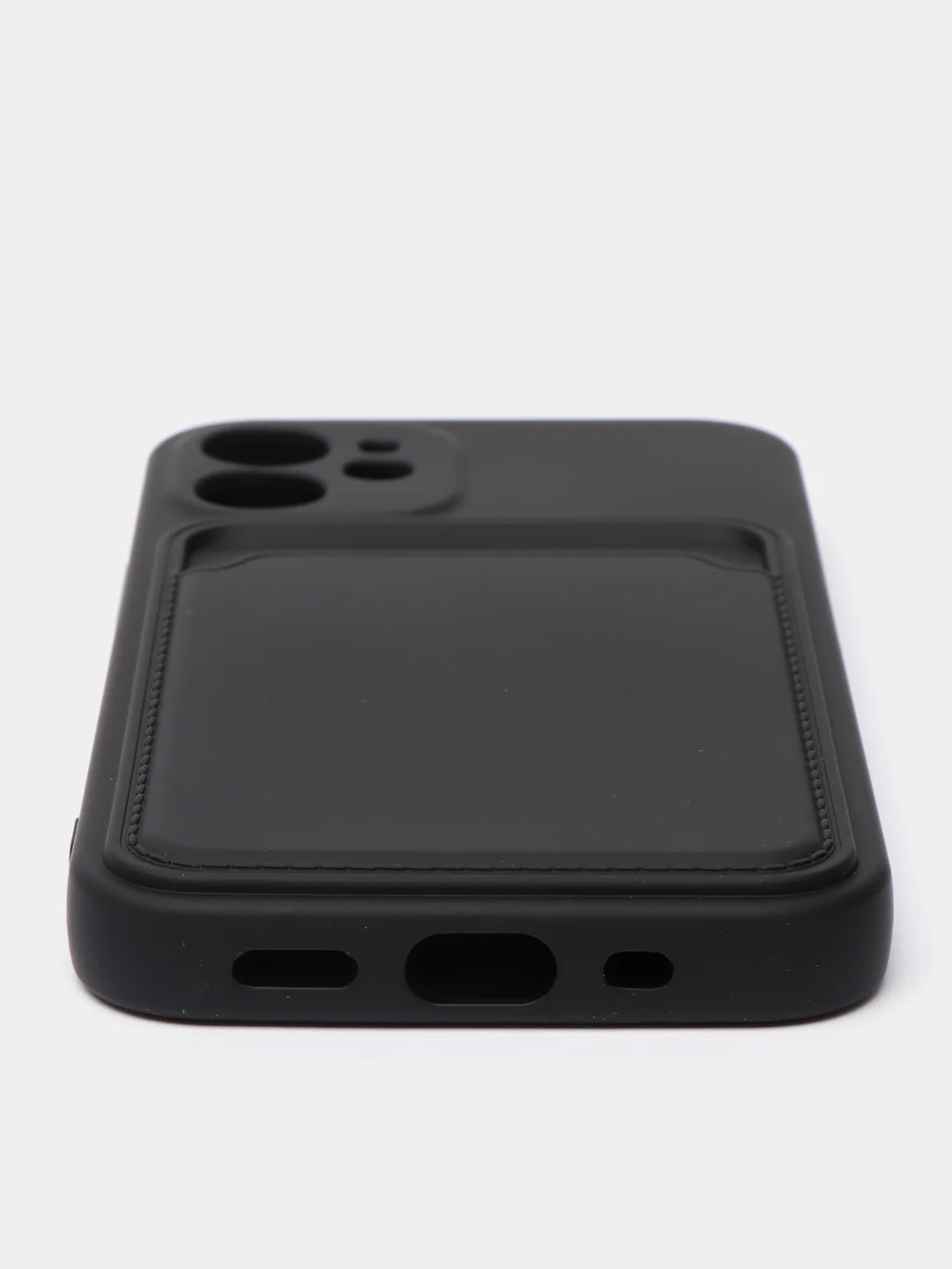 Черный чехлы Iphone c кармашком для карт