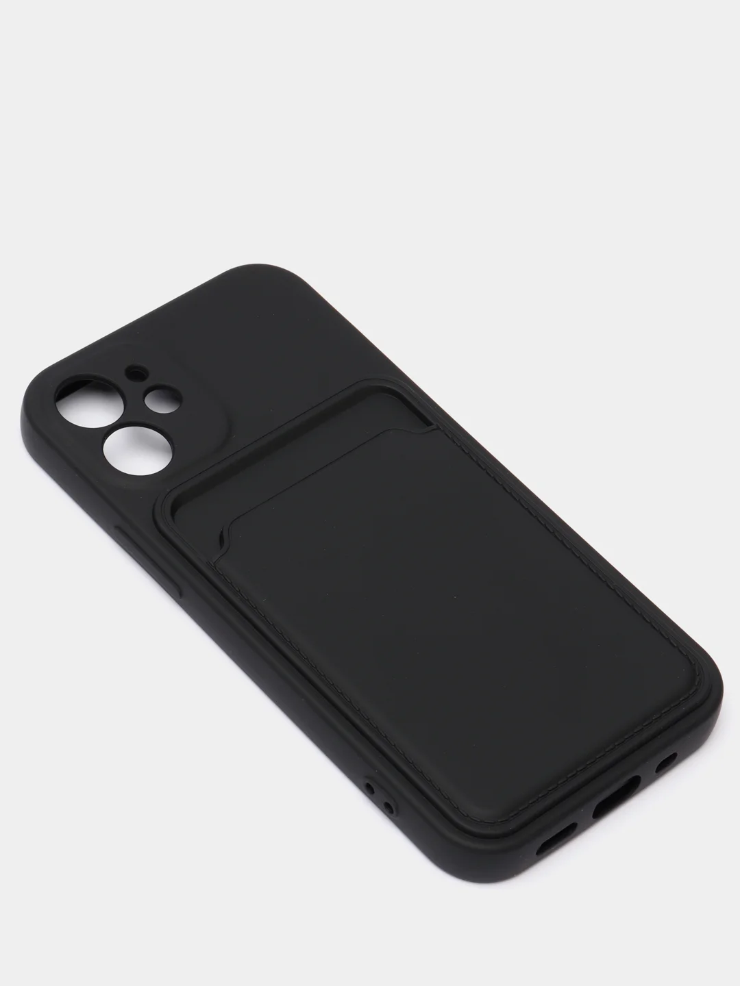 Черный чехлы Iphone c кармашком для карт