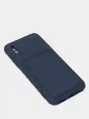Темно-синий чехлы Iphone c кармашком для карт