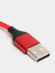 Красный магнитный кабель на 3A для передачи данных, коннекторы Type-C, Micro-USB, Lightning