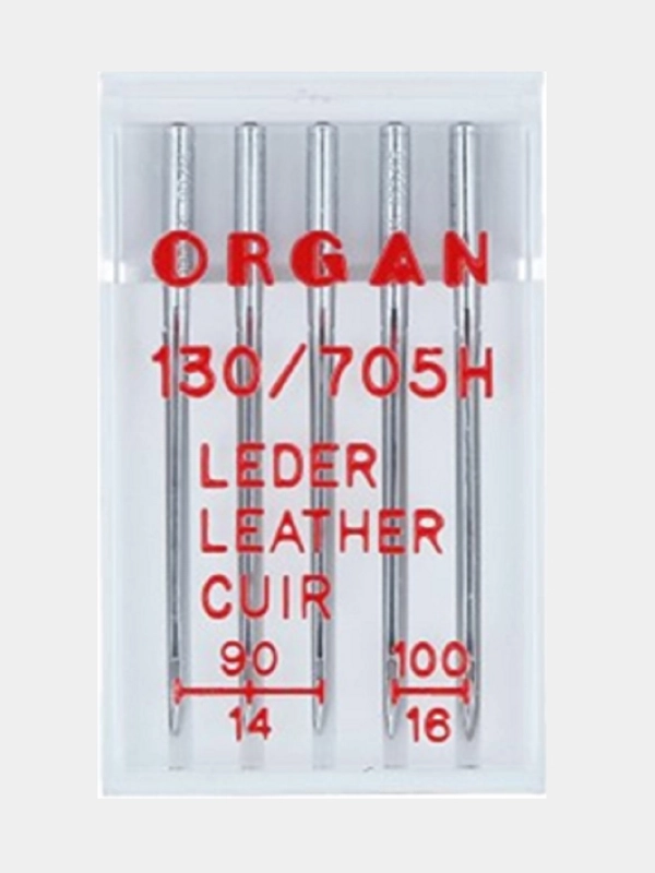 Иглы для швейных машин ORGAN Кожа №90-100 5 шт. в пенале