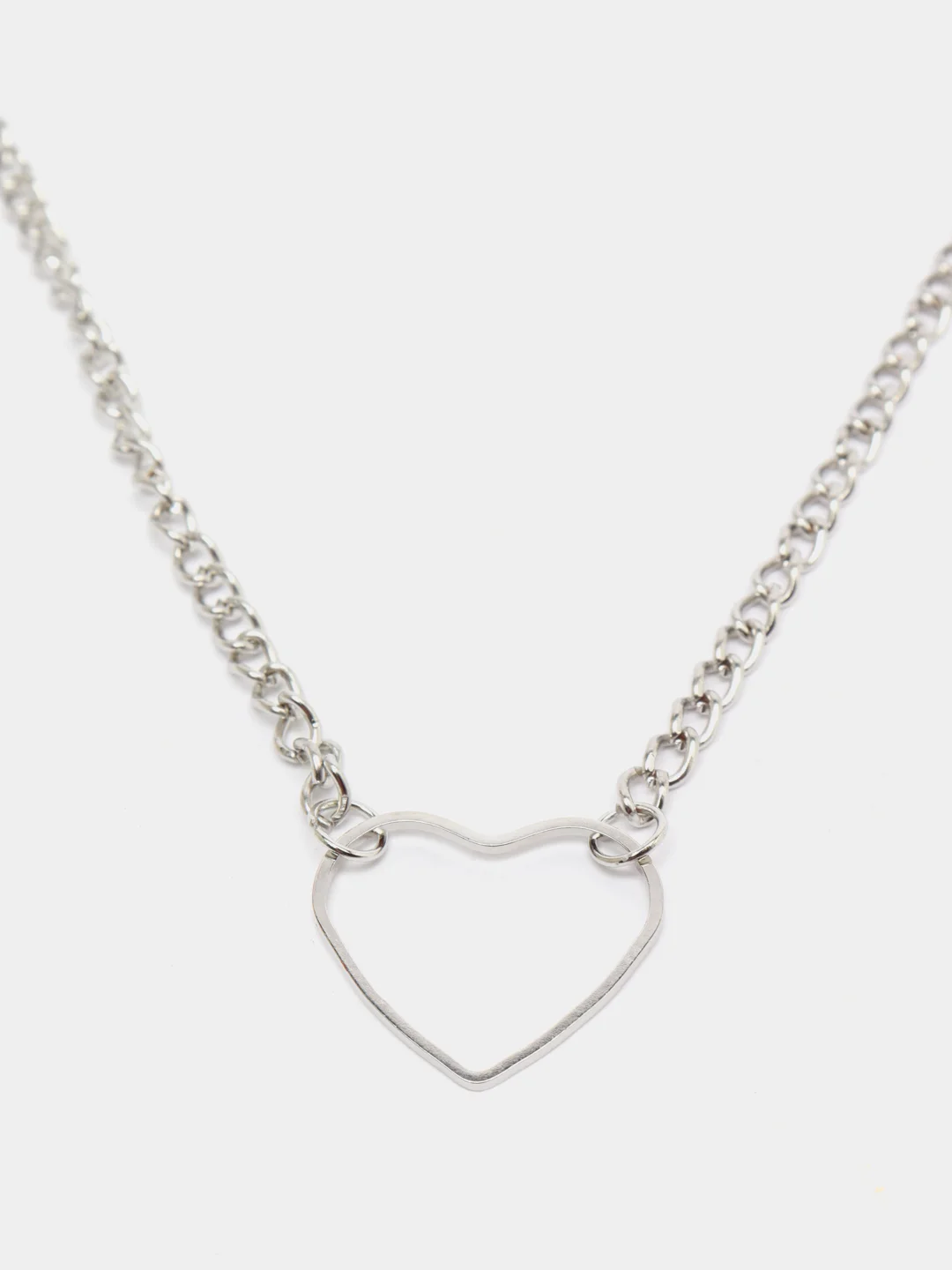 Серебряный ожерелье "Сердце"