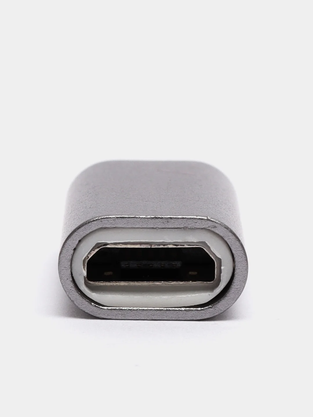 Серебряный переходник apple 8 pin - micro usb