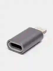 Серебряный переходник apple 8 pin - micro usb