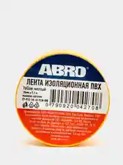 Желтый изолента Abro, 15 мм х 9.1 м, разноцветная