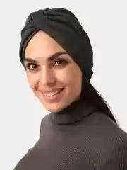 Черный чалма из люрекса