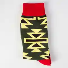 Желтый носки цветные, яркие, классические, геометрия