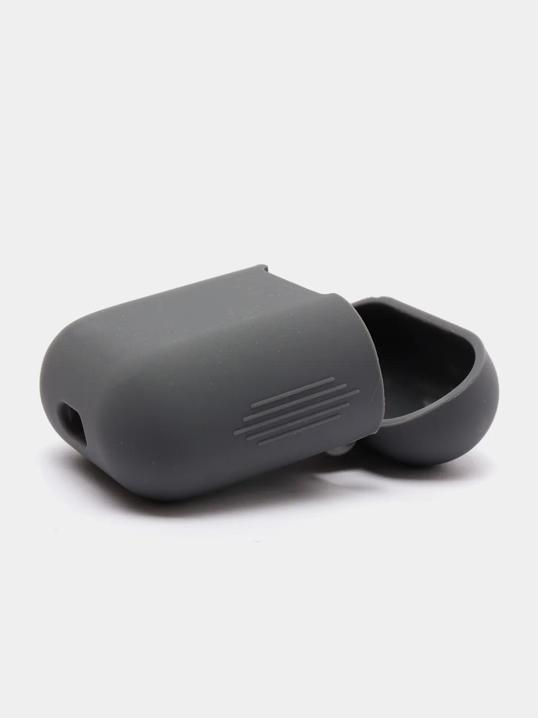 Серый силиконовый чехол для наушников AirPods 1, 2