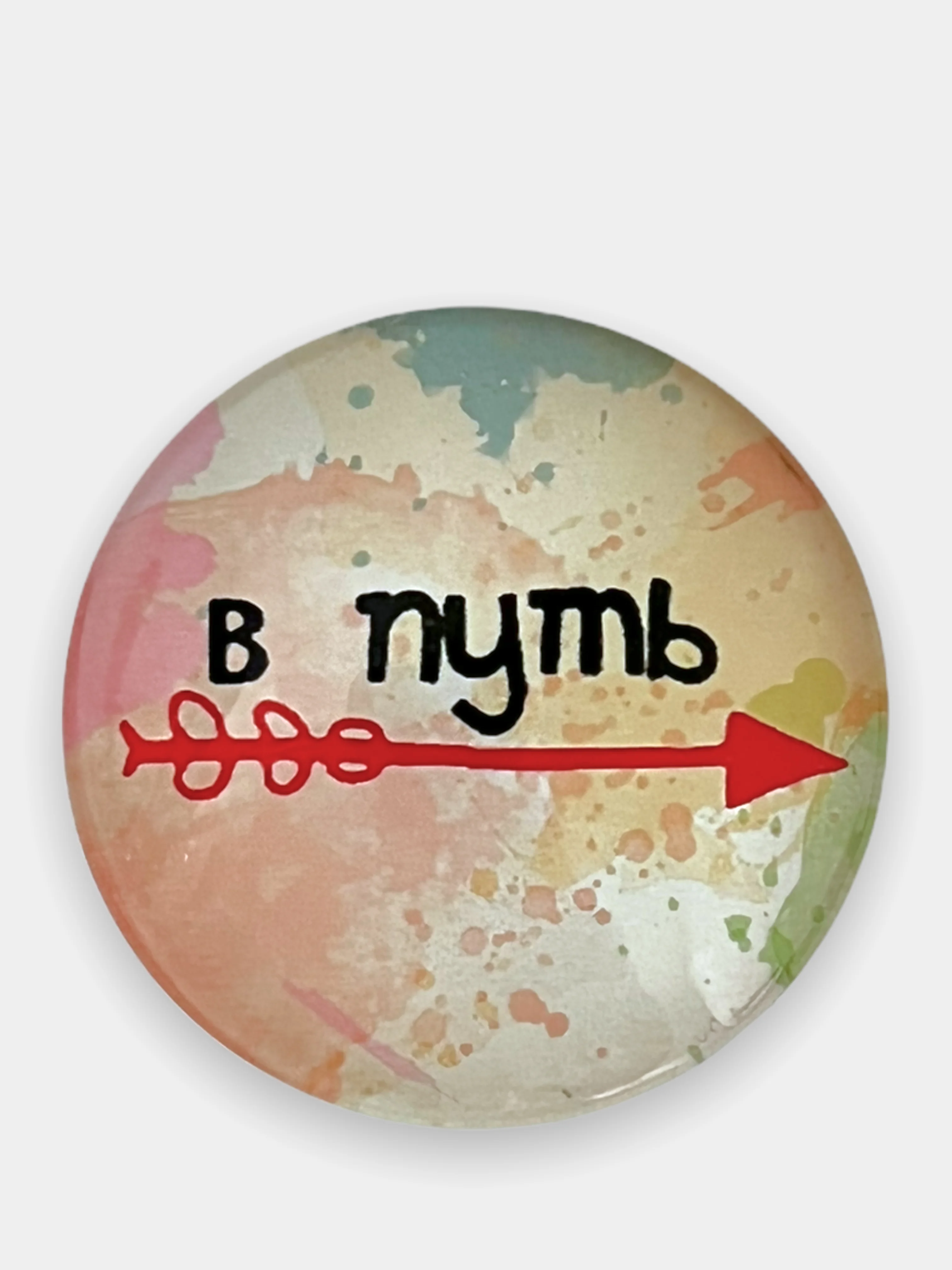 Терракотовый попсокет для смартфона с надписями, объемный