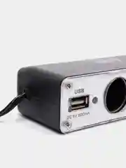 Разветвитель прикуривателя на 3 гнезда с USB разъемом