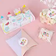Бирка круглая "Happy birthday"