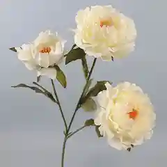 Белый цветы  искусственные пион