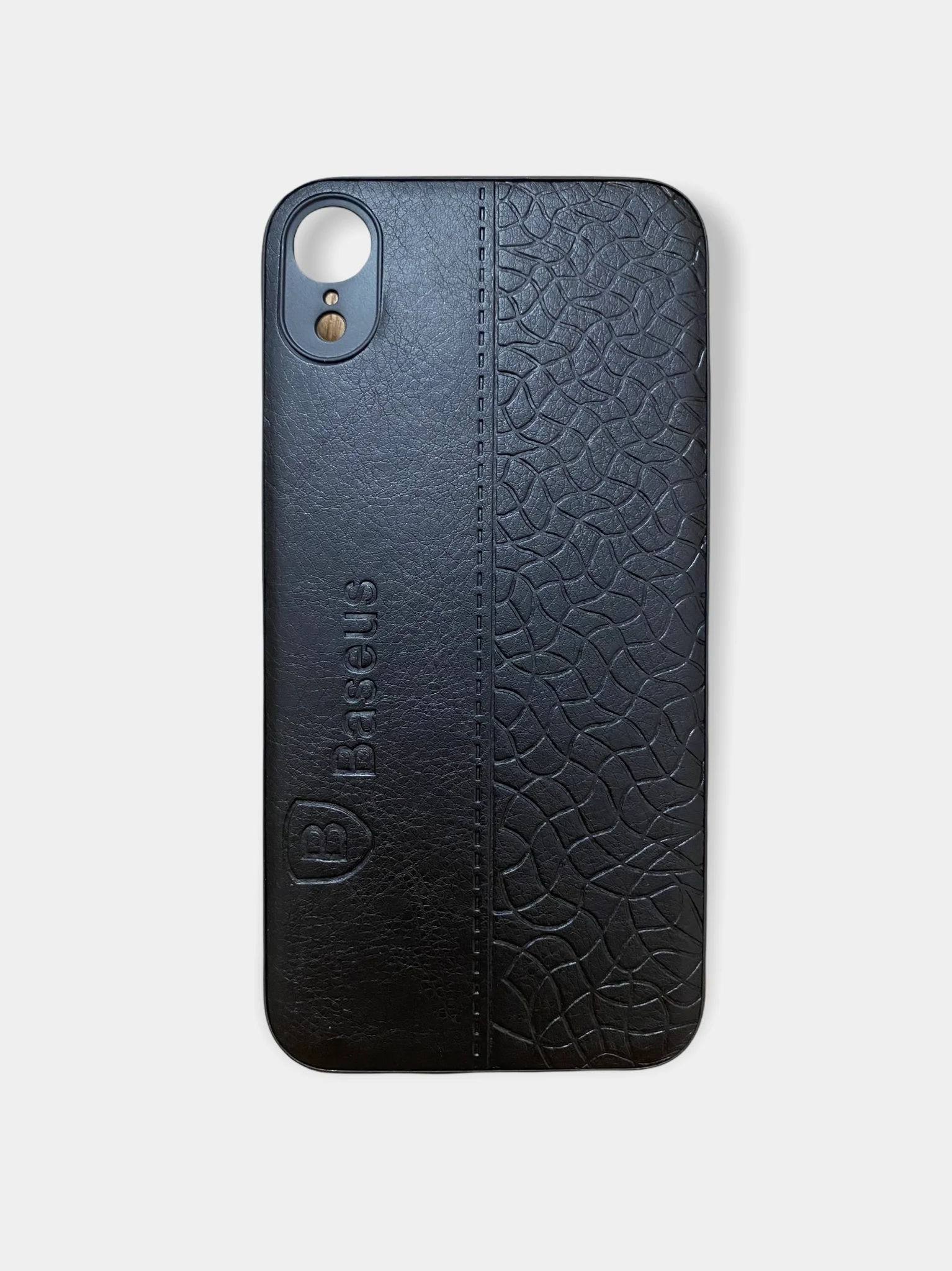 Черный чехол-экокожа Baseus на iPhone  7/8, XR, 11, 12/12 Pro