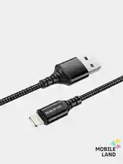 Черный кабель для зарядки Android и Apple iPhone BOROFONE BX54 (1m, Micro-USB/Type-C/Lightning)