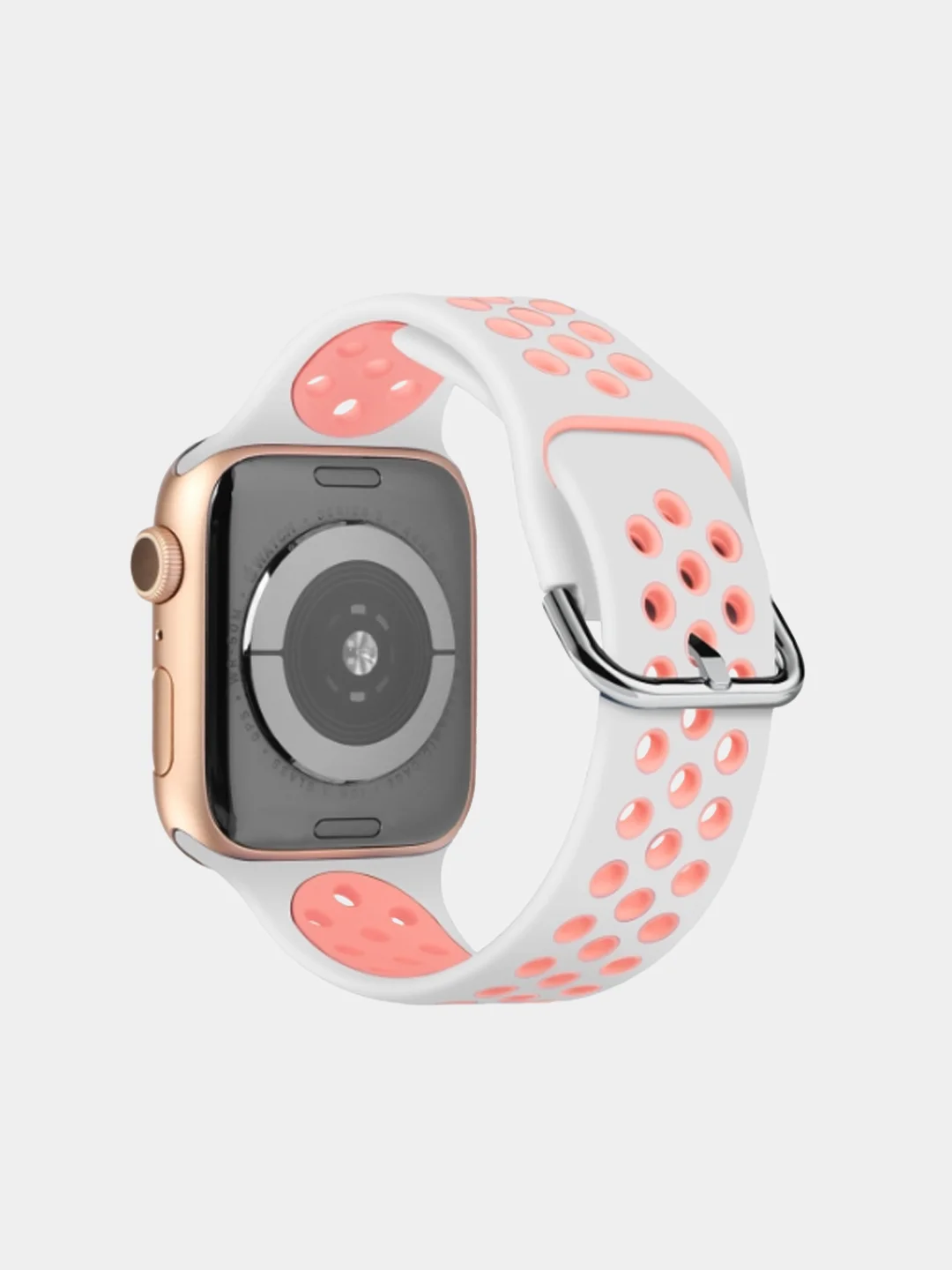 Розовый спортивный силиконовый ремешок для Apple Watch SE, 7, 6, 5, 4, 3, 2, 1