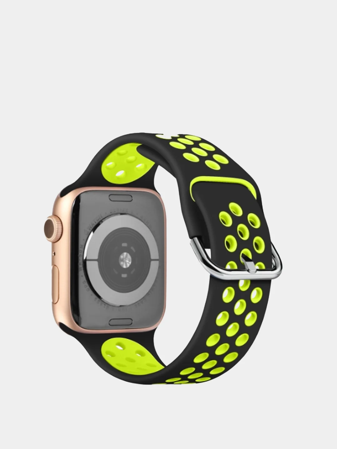 Зеленый спортивный силиконовый ремешок для Apple Watch SE, 7, 6, 5, 4, 3, 2, 1