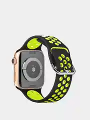 Зеленый спортивный силиконовый ремешок для Apple Watch SE, 7, 6, 5, 4, 3, 2, 1
