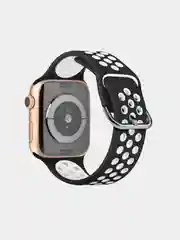 Черный спортивный силиконовый ремешок для Apple Watch SE, 7, 6, 5, 4, 3, 2, 1