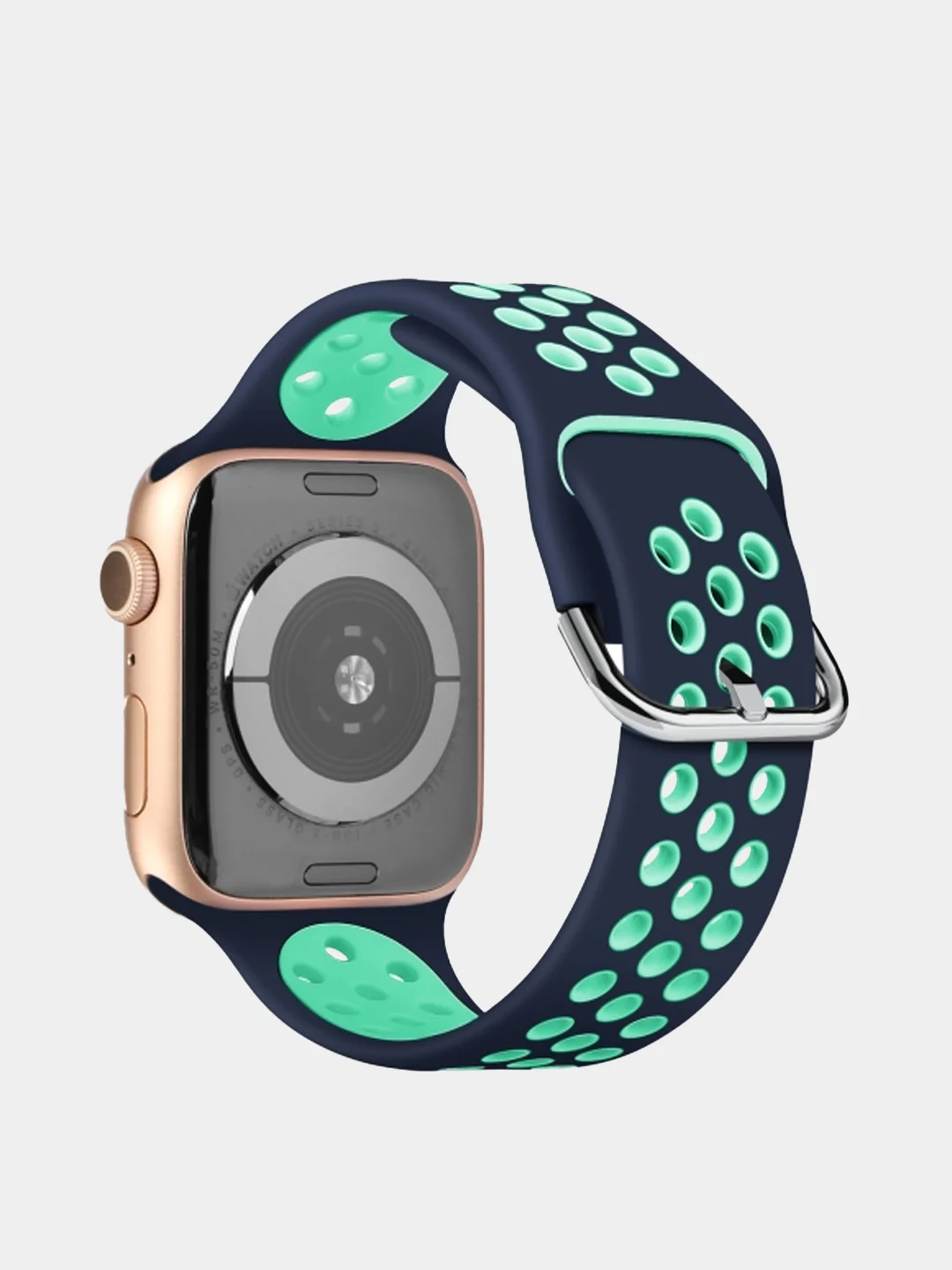 Бирюзовый спортивный силиконовый ремешок для Apple Watch SE, 7, 6, 5, 4, 3, 2, 1
