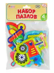 Пазлы деревянные "Транспорт" 4 шт