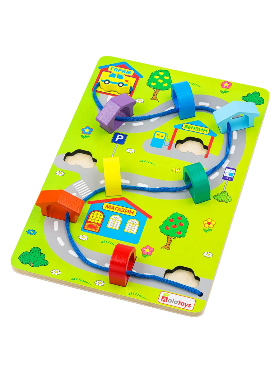 Деревянная игрушка Шнуровка "Дальняя дорога"