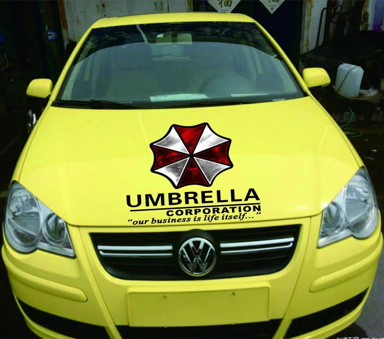 Тёмно-серый наклейка на авто "Umbrella corporation"