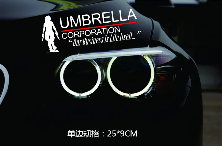 Прозрачный наклейка на авто "Umbrella corporation"