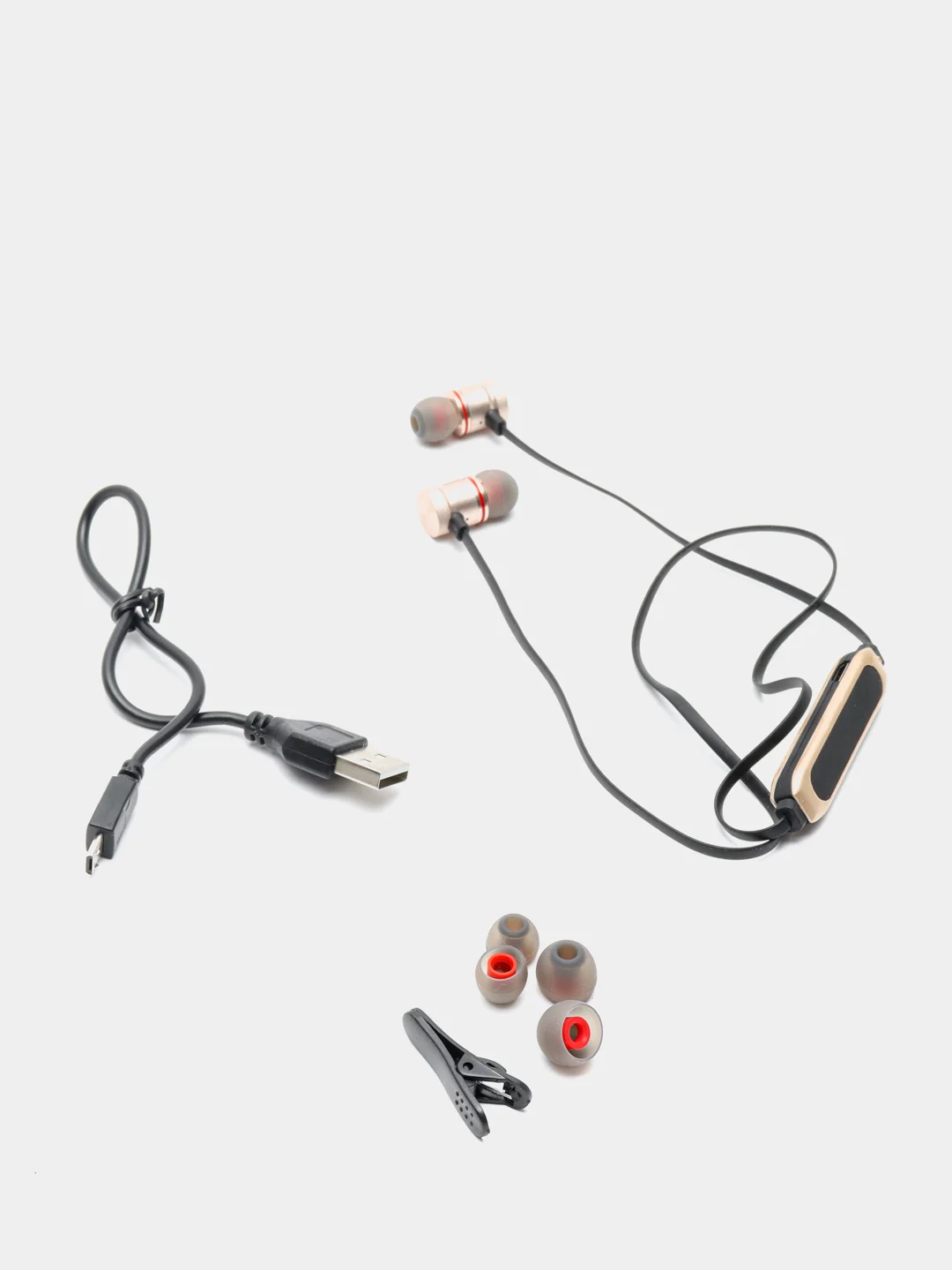 Серебряный наушники Bluetooth SPORT MAGNETIC BY-D13