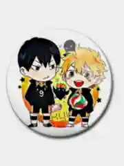 Желтый значки аниме "Волейбол!" (Haikyuu!)