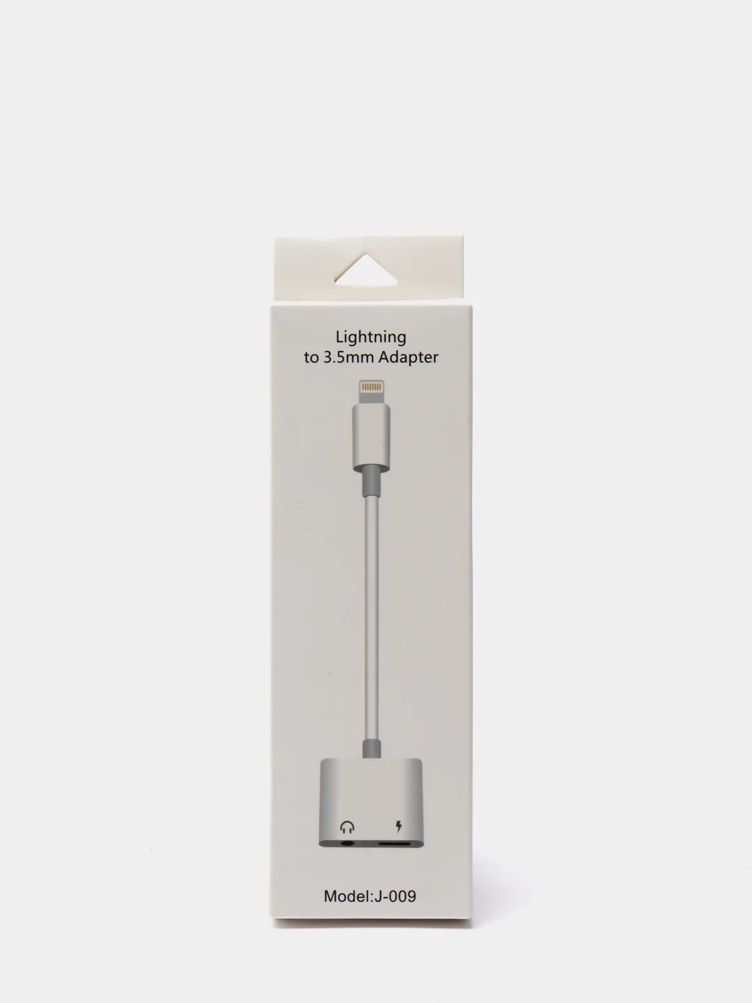 Адаптер аудио переходник J-009 (Lightning/3.5mm jack aux + Lightning для Apple iPhone)