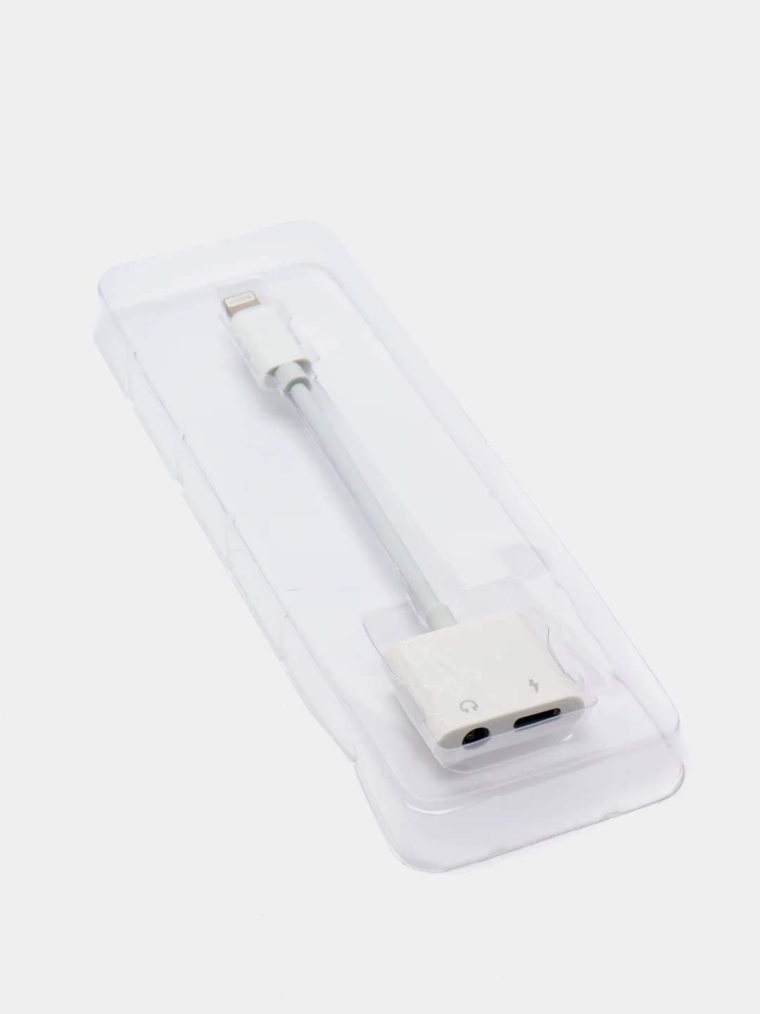 Адаптер аудио переходник J-009 (Lightning/3.5mm jack aux + Lightning для Apple iPhone)