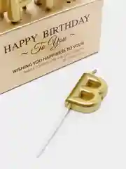 Золотой набор свечей "Happy Birthday"