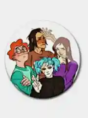 Лавандовый значки аниме Салли Фейс Sally Face
