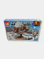 Угольный конструктор MY WORLD "Майнкрафт" (Minecraft), 4 вида, 125-136 деталей