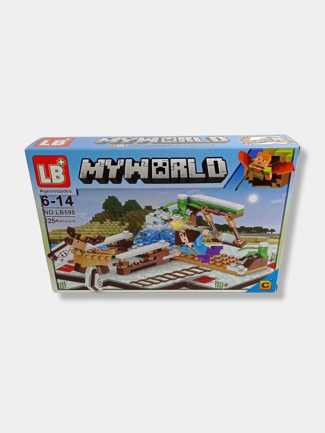 Черный конструктор MY WORLD "Майнкрафт" (Minecraft), 4 вида, 125-136 деталей