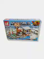 Серый меланж конструктор MY WORLD "Майнкрафт" (Minecraft), 4 вида, 125-136 деталей
