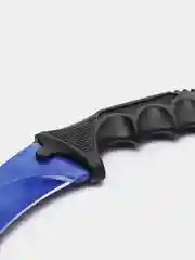 Темно-синий нож керамбит Cs Go имитирующий клык тигра